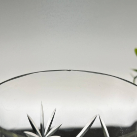 Бокалы из хрусталя с цвет ножками, алмазная грань руч работы. Винтаж. Цена за пару. Скол. Картинка 6